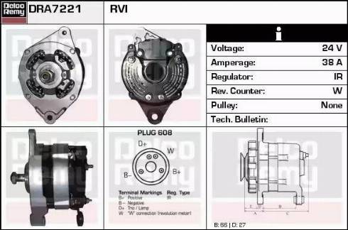 Remy DRA7221 - Генератор autospares.lv