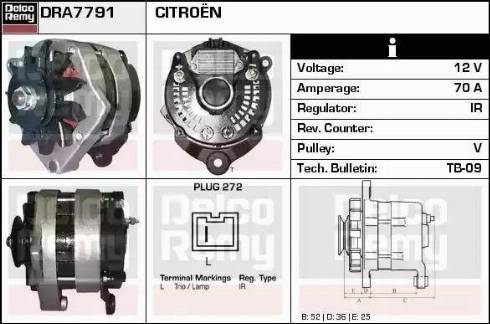 Remy DRA7791 - Генератор autospares.lv