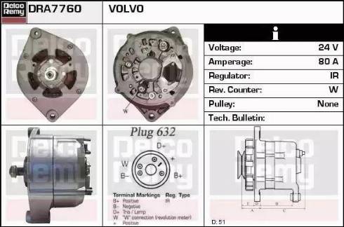 Remy DRA7760 - Генератор autospares.lv