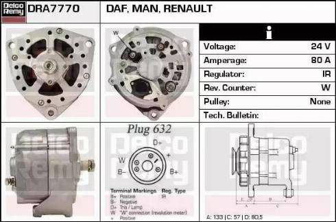 Remy DRA7770 - Генератор autospares.lv