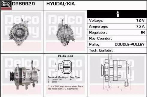 Remy DRB9920 - Генератор autospares.lv