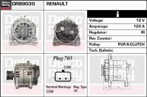 Remy DRB9030 - Генератор autospares.lv