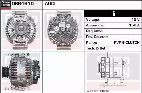 Remy DRB4910 - Генератор autospares.lv