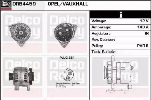 Remy DRB4450 - Генератор autospares.lv