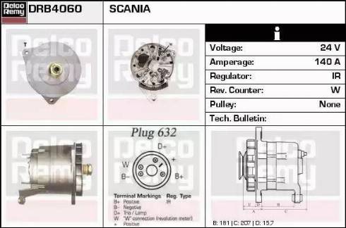 Remy DRB4060 - Генератор autospares.lv