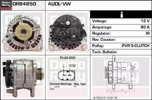 Remy DRB4850 - Генератор autospares.lv