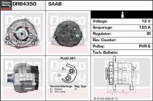 Remy DRB4350 - Генератор autospares.lv