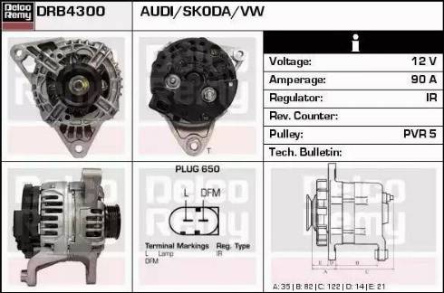 Remy DRB4300 - Генератор autospares.lv