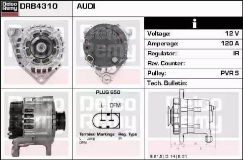 Remy DRB4310 - Генератор autospares.lv