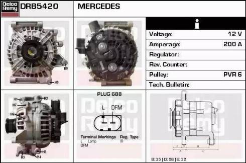 Remy DRB5420 - Генератор autospares.lv