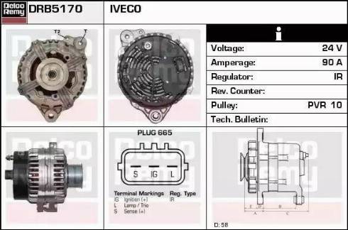 Remy DRB5170 - Генератор autospares.lv