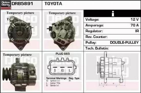 Remy DRB5891 - Генератор autospares.lv