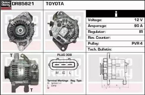 Remy DRB5821 - Генератор autospares.lv