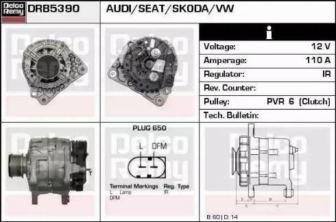 Remy DRB5390 - Генератор autospares.lv