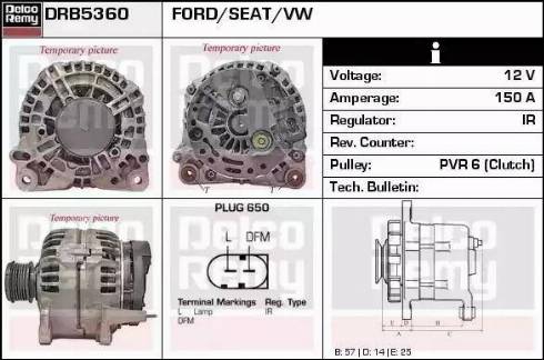 Remy DRB5360 - Генератор autospares.lv