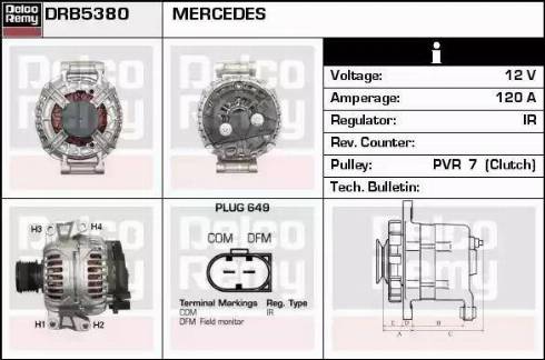 Remy DRB5380 - Генератор autospares.lv