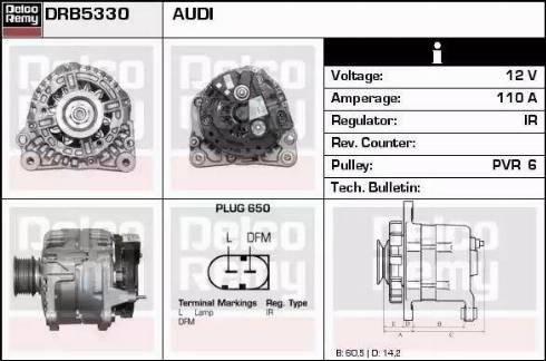 Remy DRB5330 - Генератор autospares.lv