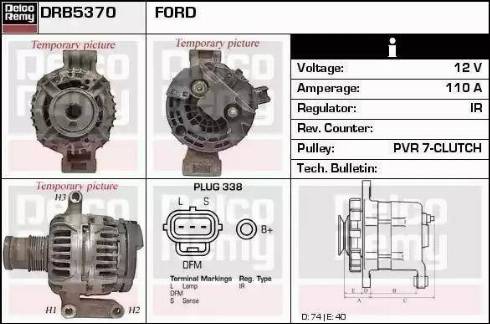 Remy DRB5370 - Генератор autospares.lv