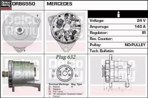 Remy DRB6550 - Генератор autospares.lv