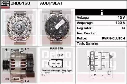 Remy DRB6160 - Генератор autospares.lv