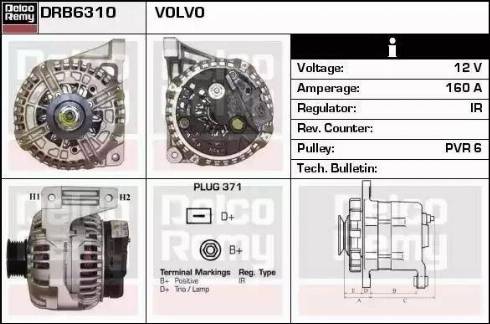 Remy DRB6310 - Генератор autospares.lv