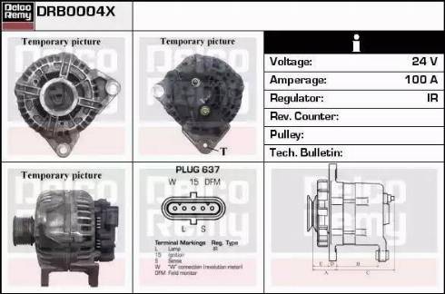 Remy DRB0004X - Генератор autospares.lv