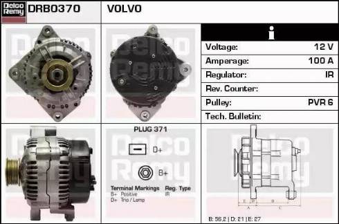 Remy DRB0370 - Генератор autospares.lv