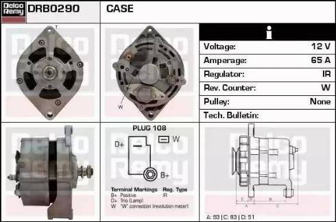 Remy DRB0290 - Генератор autospares.lv