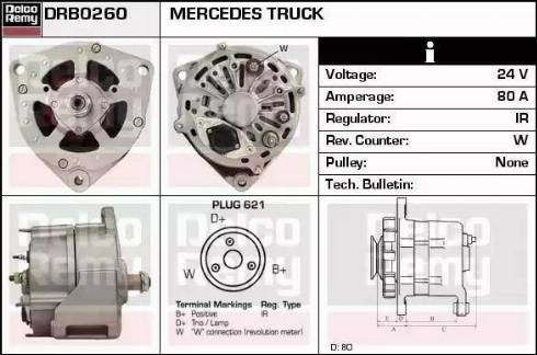 Remy DRB0260 - Генератор autospares.lv