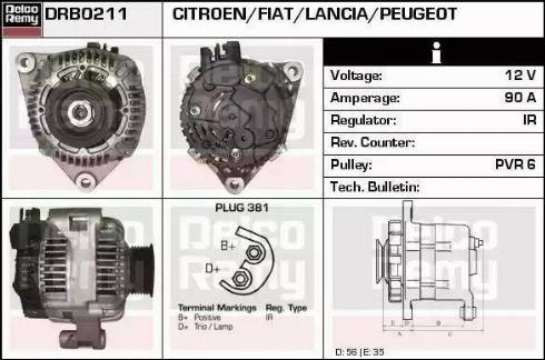 Remy DRB0211 - Генератор autospares.lv