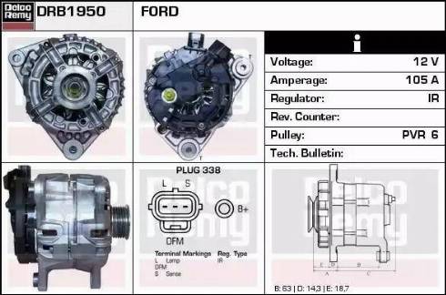 Remy DRB1950 - Генератор autospares.lv