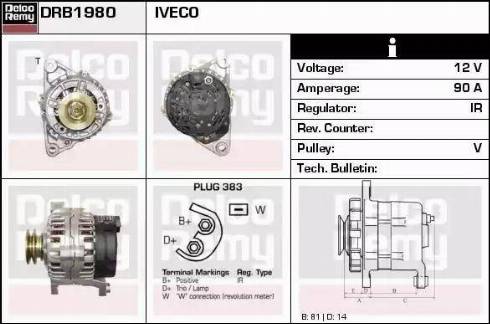 Remy DRB1980 - Генератор autospares.lv