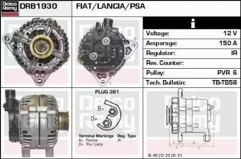 Remy DRB1930 - Генератор autospares.lv