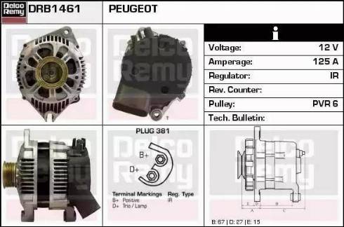 Remy DRB1461 - Генератор autospares.lv