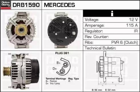 Remy DRB1590 - Генератор autospares.lv