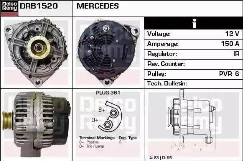 Remy DRB1520 - Генератор autospares.lv