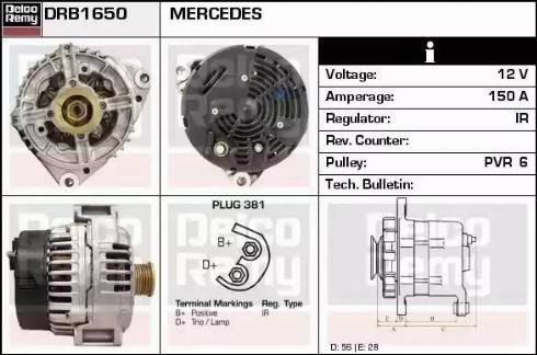 Remy DRB1650 - Генератор autospares.lv