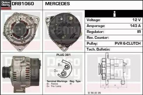 Remy DRB1060 - Генератор autospares.lv