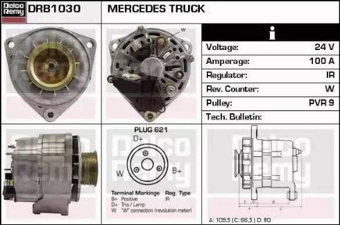 Remy DRB1030 - Генератор autospares.lv