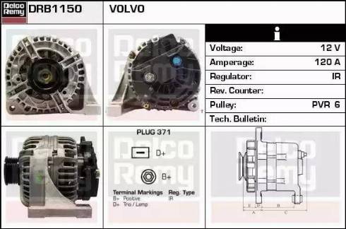 Remy DRB1150 - Генератор autospares.lv