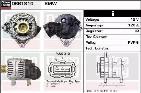 Remy DRB1810 - Генератор autospares.lv