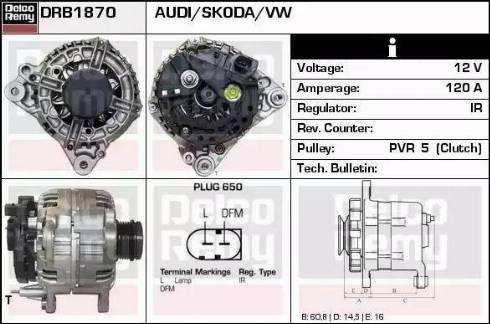 Remy DRB1870 - Генератор autospares.lv