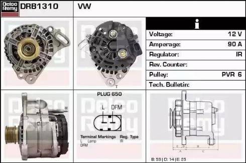 Remy DRB1310 - Генератор autospares.lv