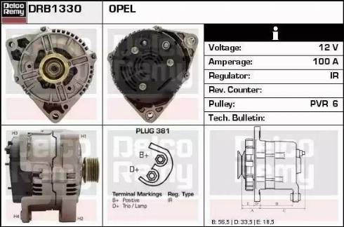 Remy DRB1330 - Генератор autospares.lv