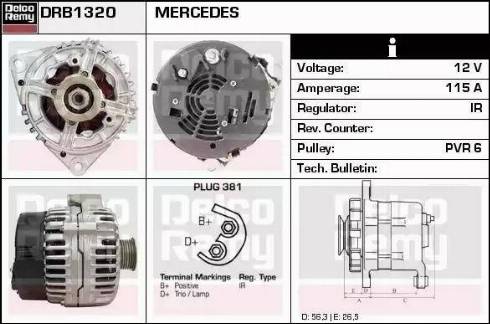 Remy DRB1320 - Генератор autospares.lv