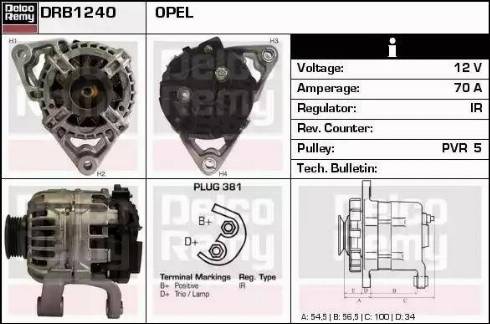 Remy DRB1240 - Генератор autospares.lv