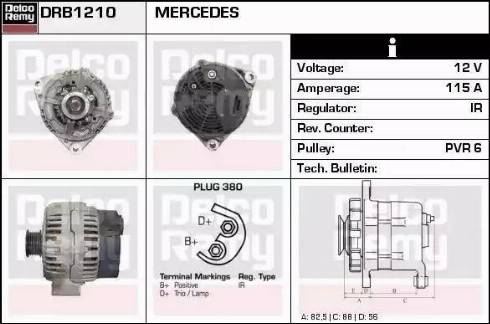 Remy DRB1210 - Генератор autospares.lv