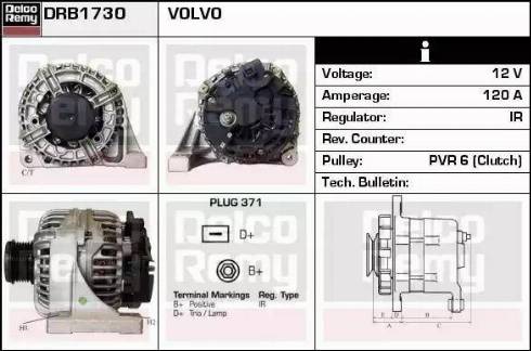 Remy DRB1730 - Генератор autospares.lv