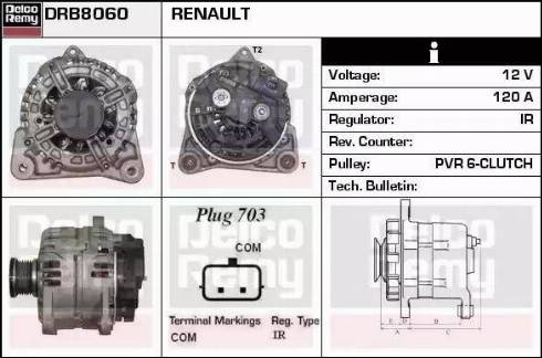 Remy DRB8060 - Генератор autospares.lv