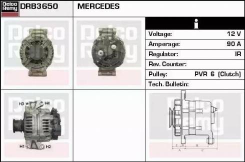 Remy DRB3650 - Генератор autospares.lv